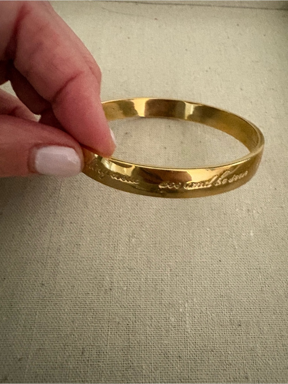 kate spade Gold Idiom Engraved Bangle